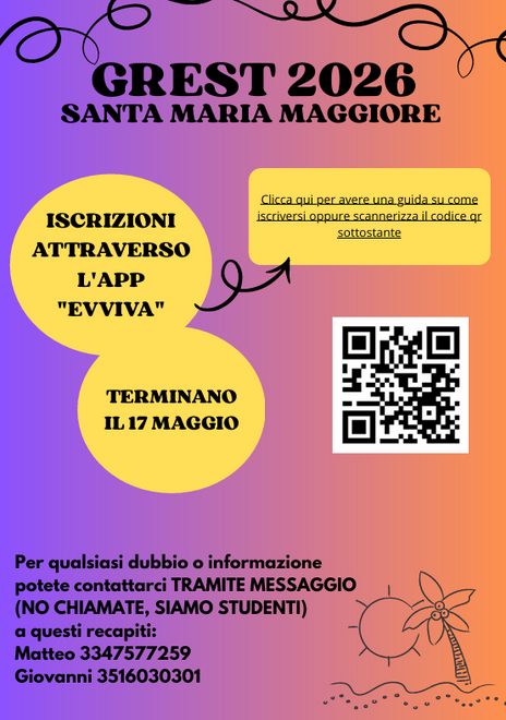 Grest 2026 - Parrocchia Santa Maria Maggiore