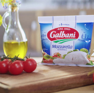Сыр Galbani моцарелла. Продакшн table top рекламного ролика