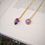 Thumbnail: "Fang" Gold Plate Amethyst Necklace