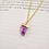 Thumbnail: "Fang" Gold Plate Amethyst Necklace