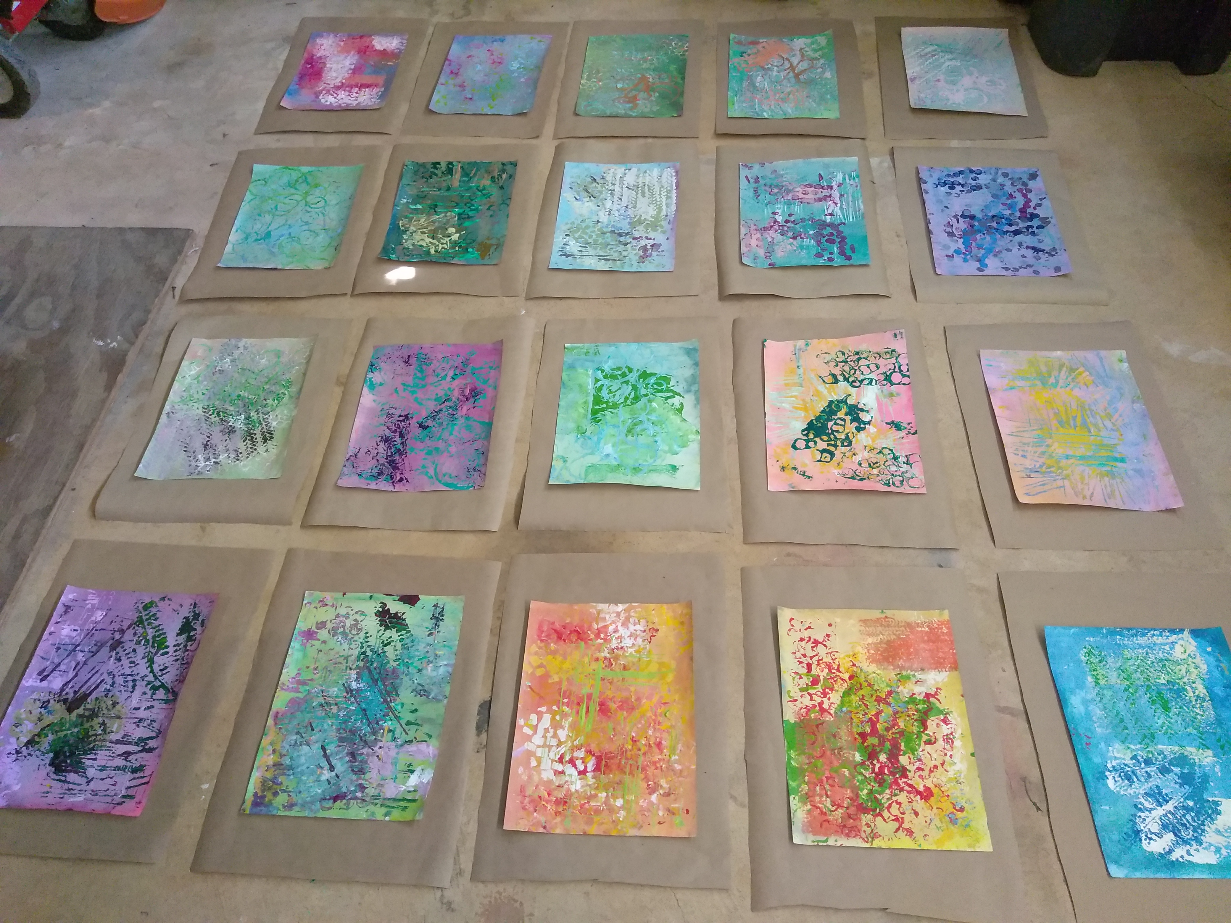 Collagraph Printing in Progress