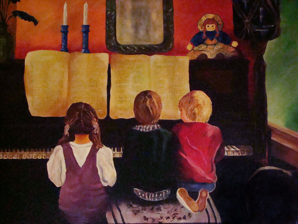 Niños tocando el piano