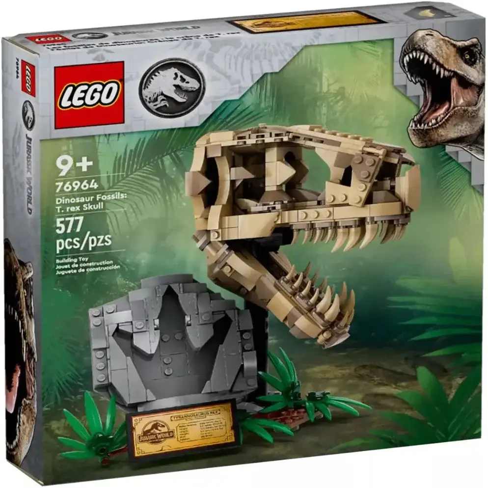 Lego 76964 Jurassic World Dinosaur Fossils: T. rex Skull ( 577 Pieces )