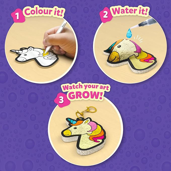 Thumbnail: Skillmatics Aqua Puffs Princesses & Unicorns, Mess-Free Painting Craft for Kids