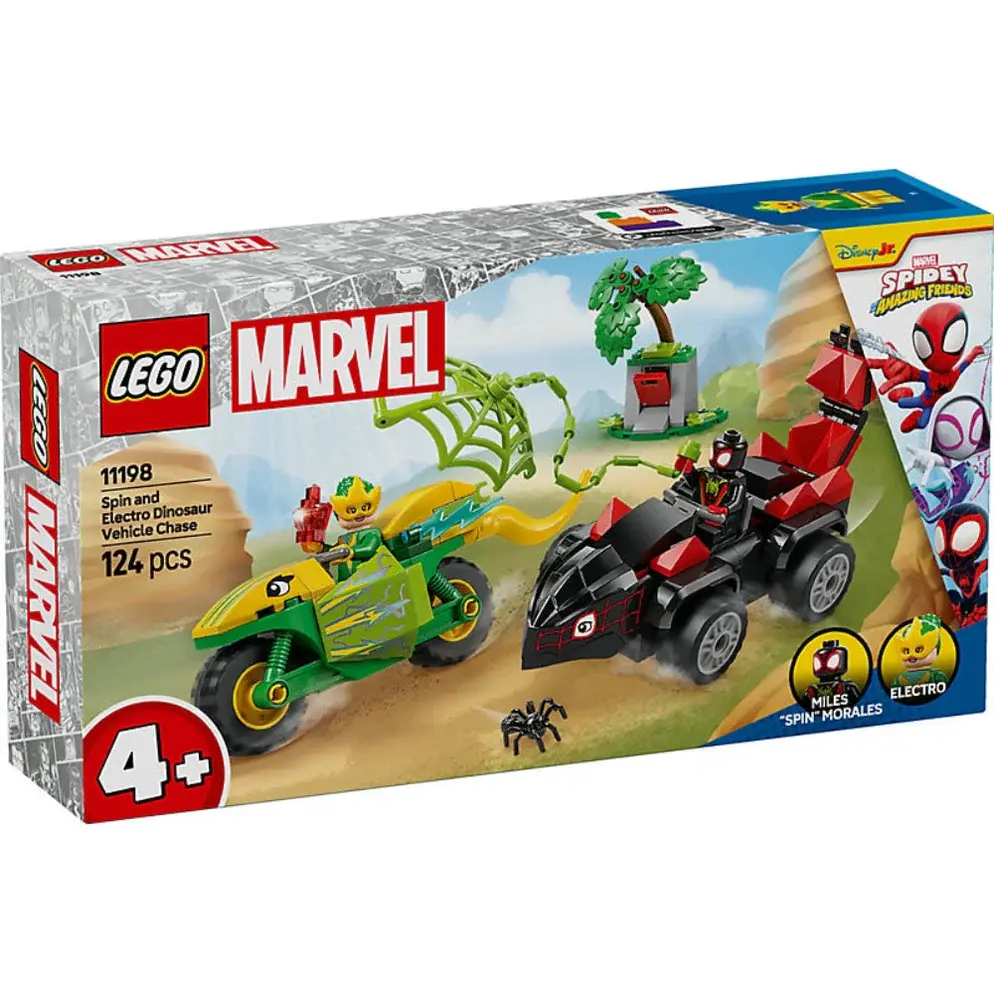 Lego 11198 Spidey Spin And Electro Dinosaur Vehicle Chase (124 Pieces)