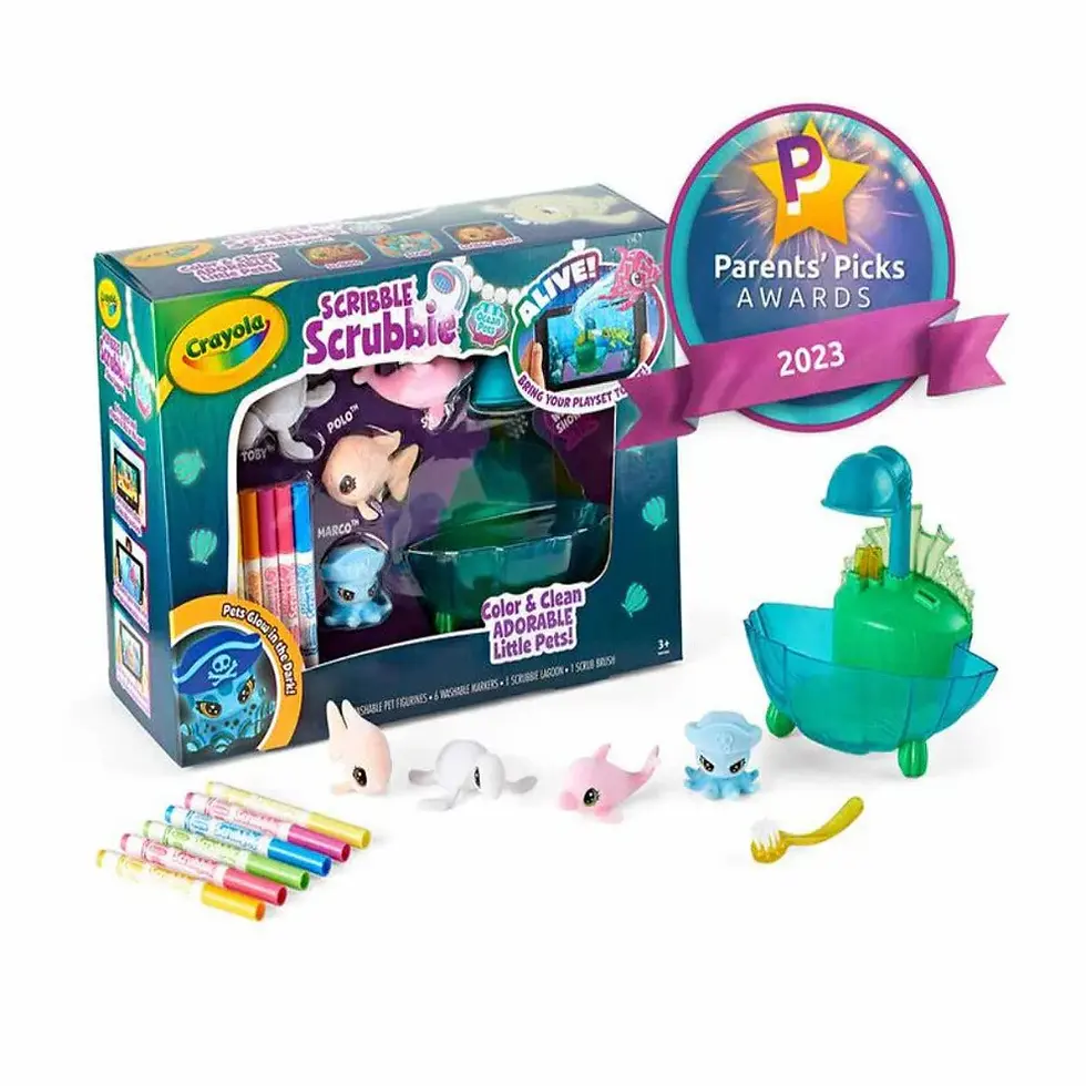 Thumbnail: Crayola Scribble Scrubbie Ocean Pets Glow Lagoon Tub Set