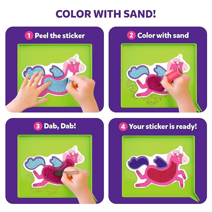 Thumbnail: Skillmatics Sand Art Activity - Unicorns & Princesses, Create & Stick 50+Color..