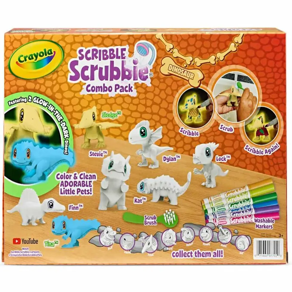 Thumbnail: Crayola Scribble Scrubbie Pets Dinosaur Glow Pack