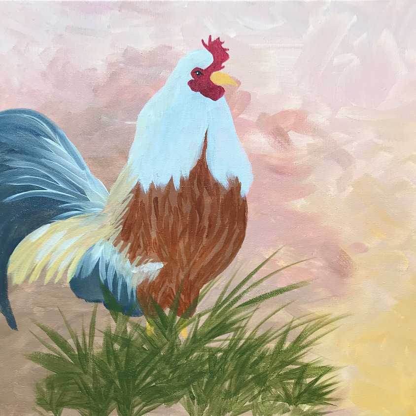 "Chicken Math" - Acrylic Painting