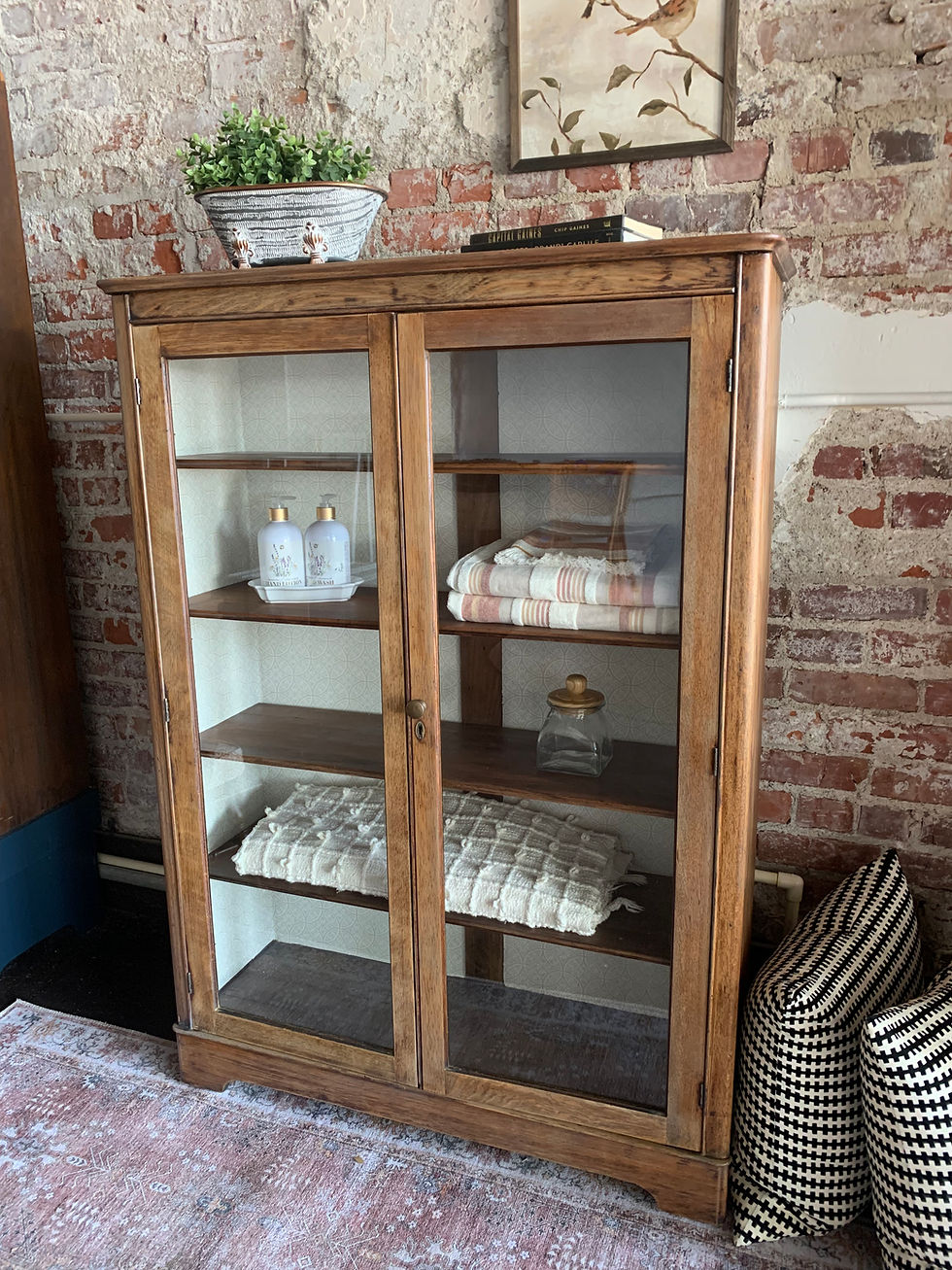 Glass Door Hutch/Cabinet