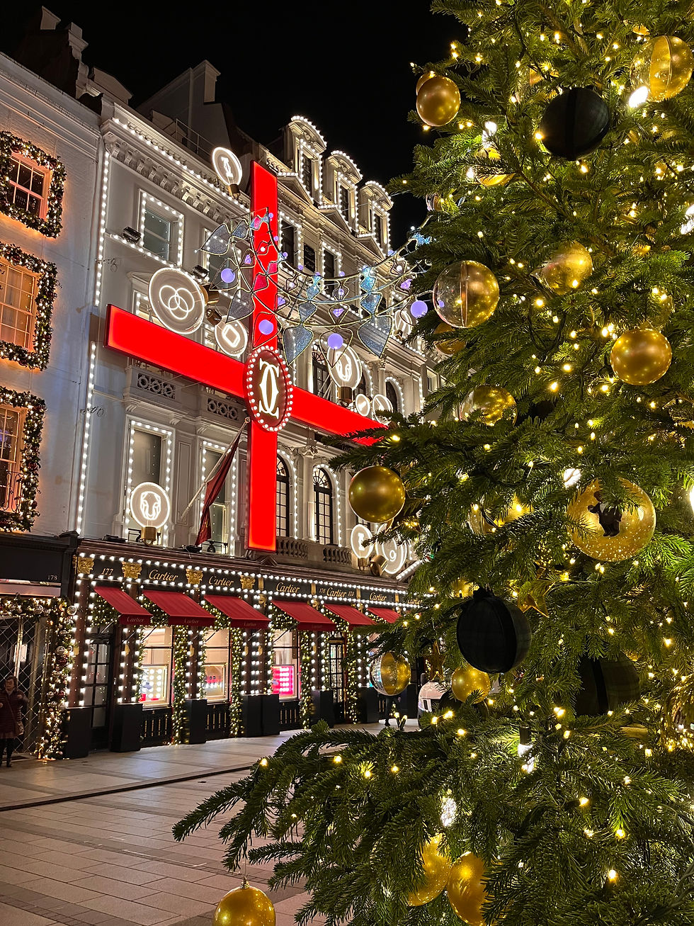 cartier christmas new bond street london light