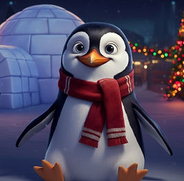 Guim em frente ao iglu com close