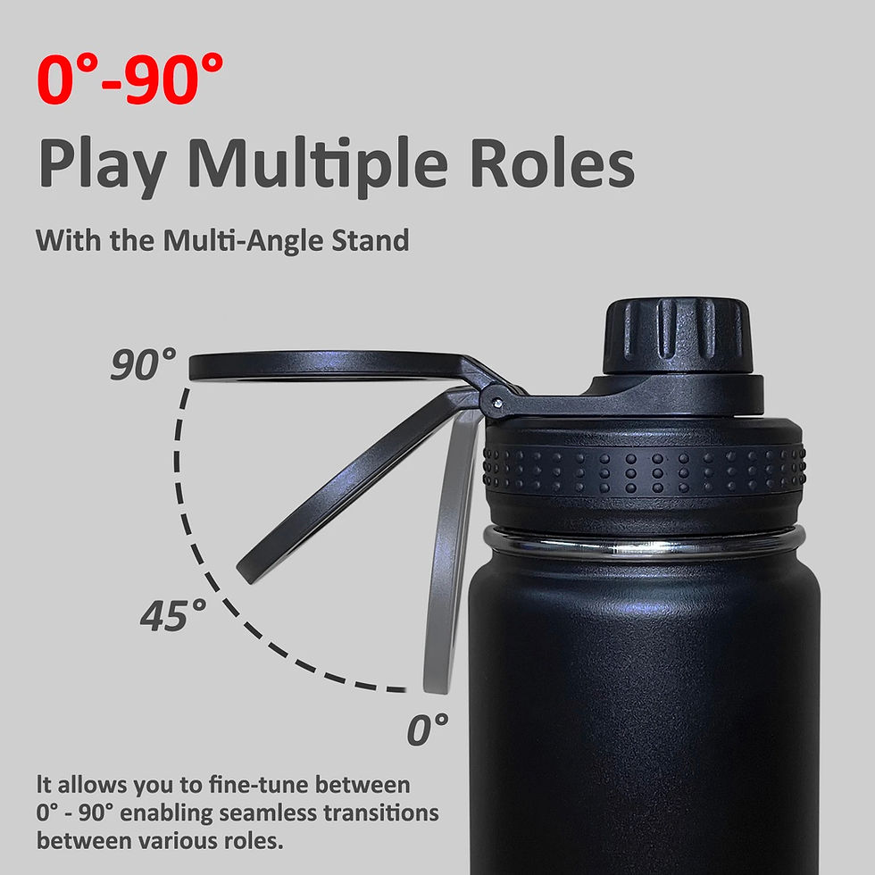 Thumbnail: 40oz Water Bottle with sports lid (phone holder) Combo