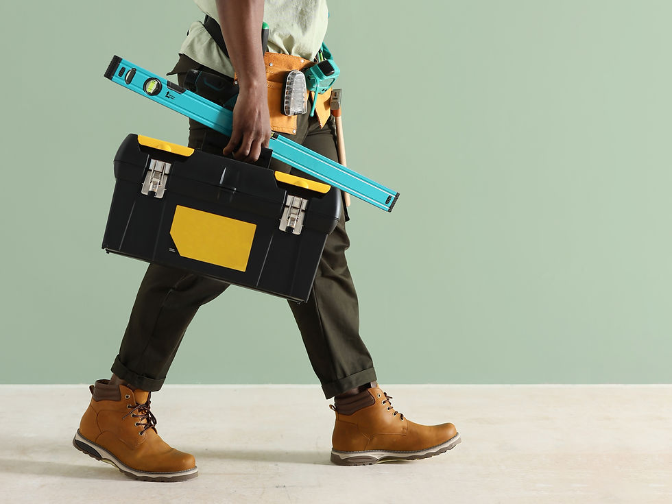 Worker Carrying Tools