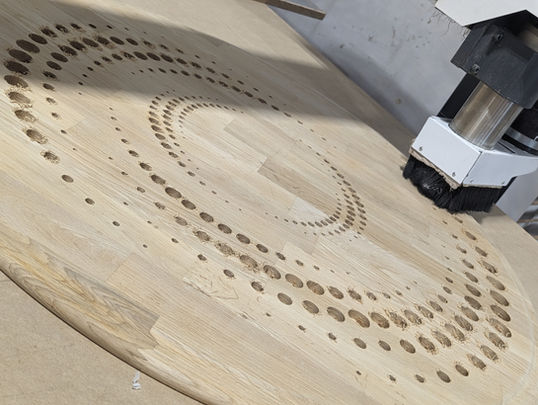 cnc designed machined circles