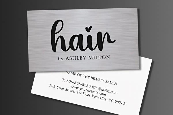 Mẫu card salon tóc hiện đại, mang phong cách tối giản và sang trọng
