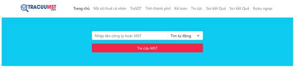 Tra cứu thông tin người nộp thuế là doanh nghiệp trên trang TracuuMST