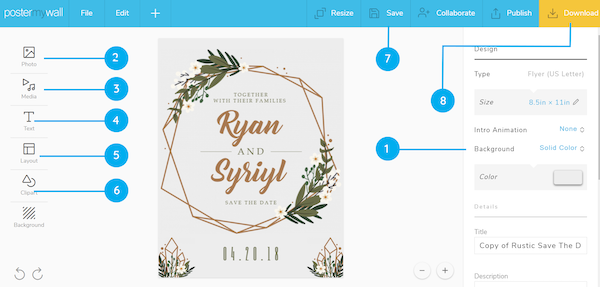 PosterMyWall giúp bạn thiết kế standee ấn tượng chỉ với vài thao tác đơn giản
