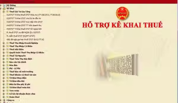 Doanh nghiệp tiến hành khai thuế GTGT trên phần mềm HTKK