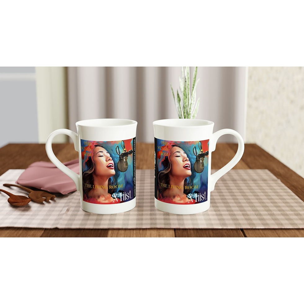 Thumbnail: Miist Debut Album White 10oz Porcelain Slim Mug