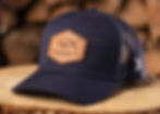 Thumbnail: CPC Leather Badge Curved Trucker Hat (3 colors)