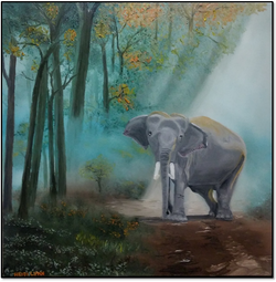 Elephant Getting Warm in the Sun
