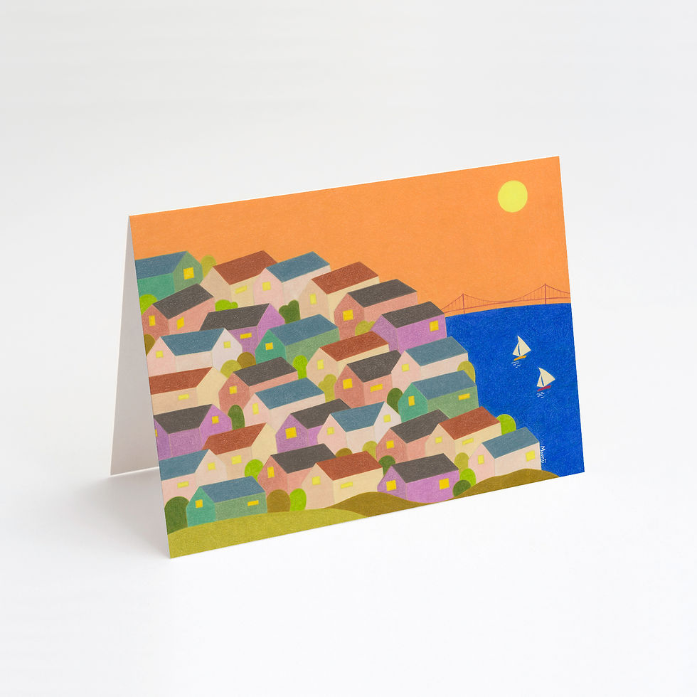 Thumbnail: San Francisco Row Houses II - Greeting Card