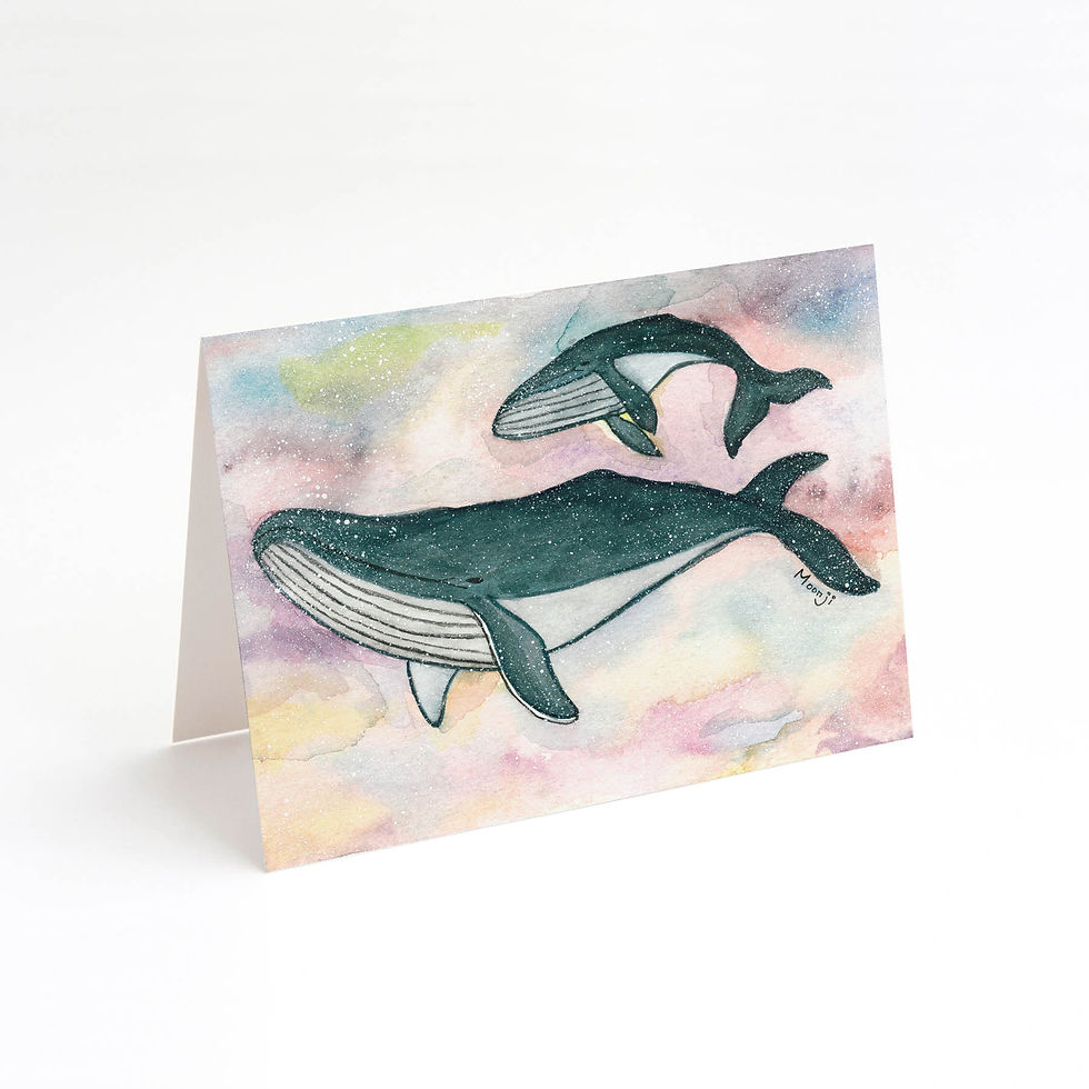 Thumbnail: Humpback Whales - Greeting Card
