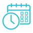 ícone de calendário azul com fundo cinza claro
