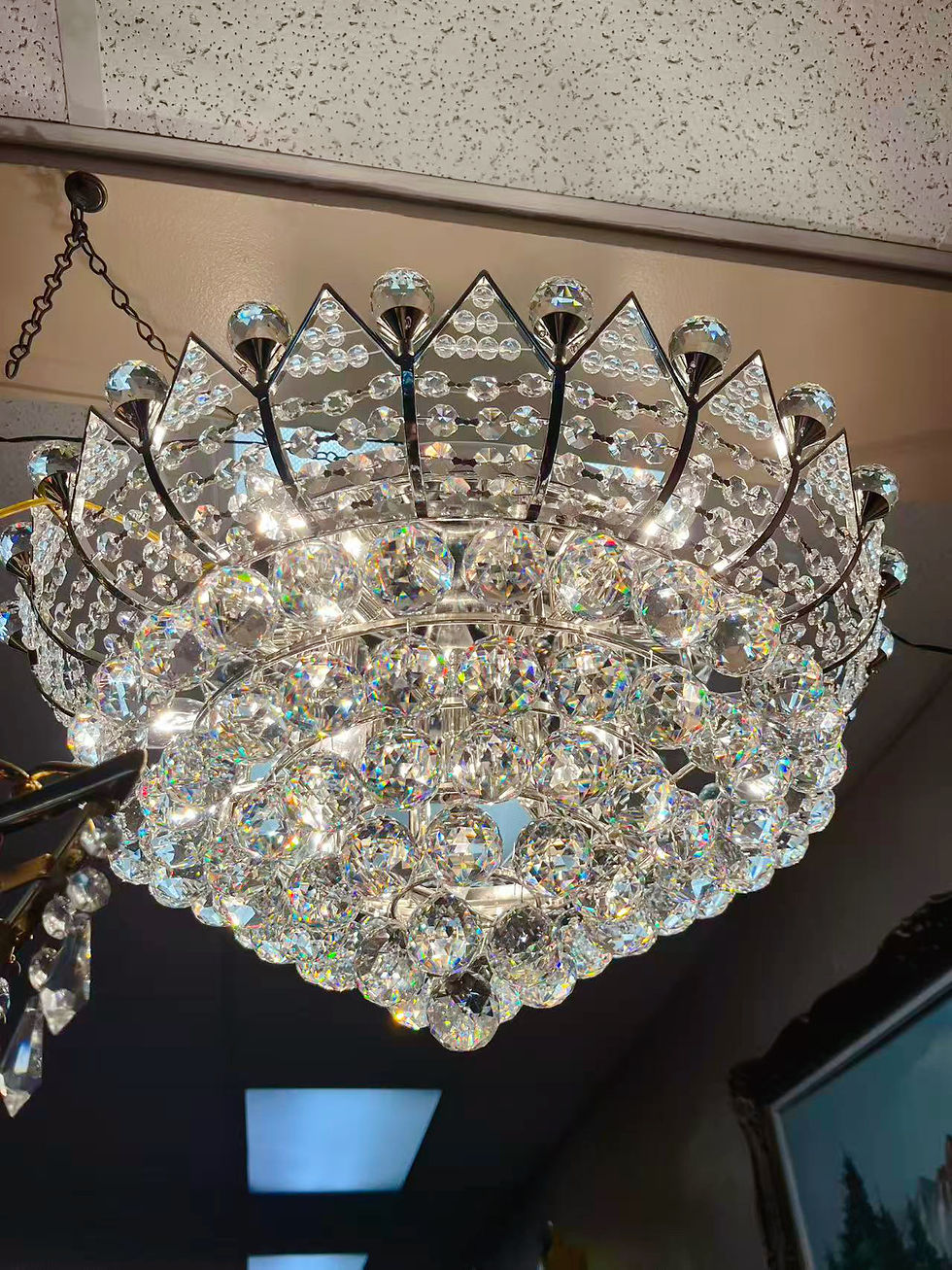 Thumbnail: Crystal Flush Mount Ceiling Light – Brand New with Original Packaging 