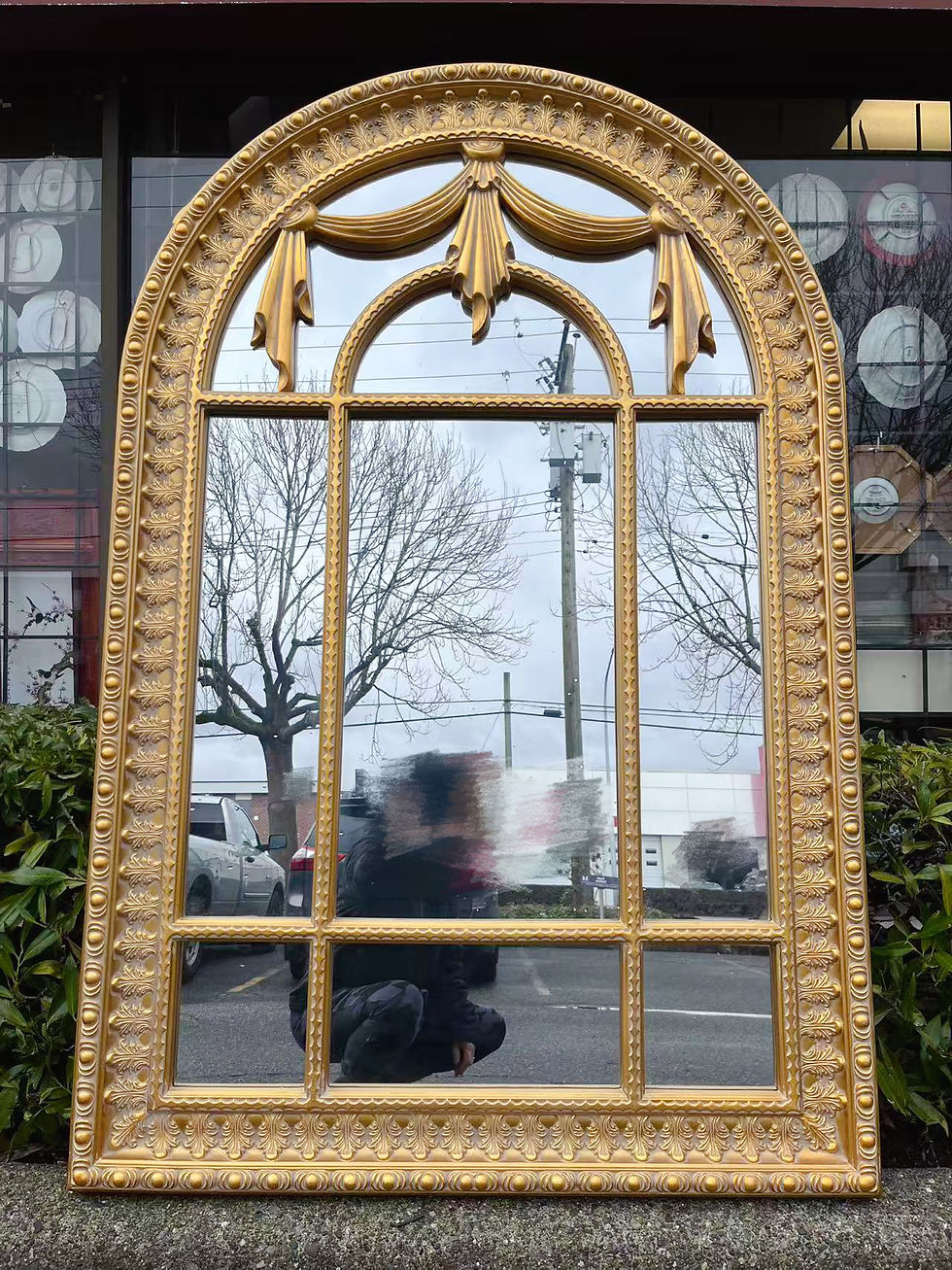 Thumbnail: Like new large wooden framed mirror