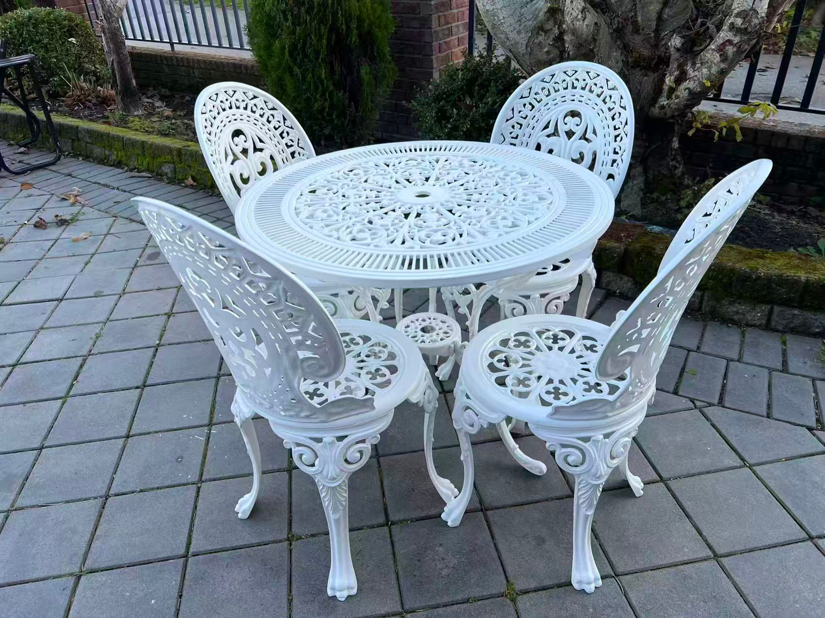 Cast Iron Outdoor Patio Dining Set
