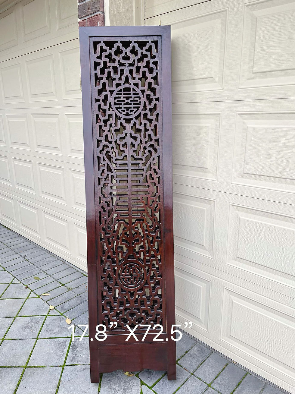 Thumbnail: Oriental rosewood room divider Like New Condition