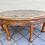 Thumbnail: Like new oriental teak coffee table with six stools