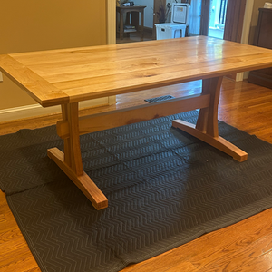 Kitchen Table (Maple with Red Oak Trestle style base)