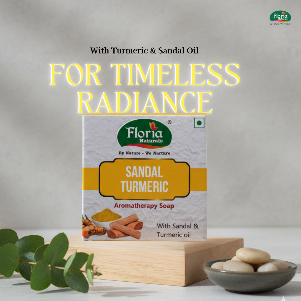 Floria Naturals Sandal Turmeric Aromatherapy Soap