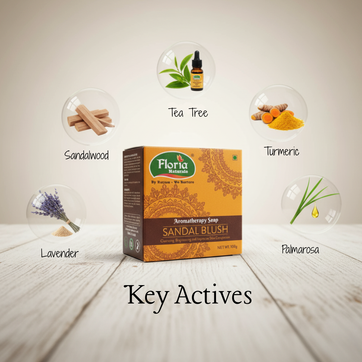 Floria Naturals Sandal Blush Luxury Aromatherapy Soap