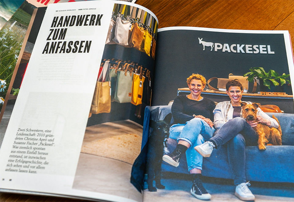 Miniaturbild: Ein Blick ins MY ODENWALD Magazin: Handwerk zum Anfassen Magazin:  Packesel-Gründerinnen