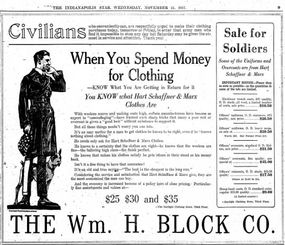 Wartime Ad for Block's