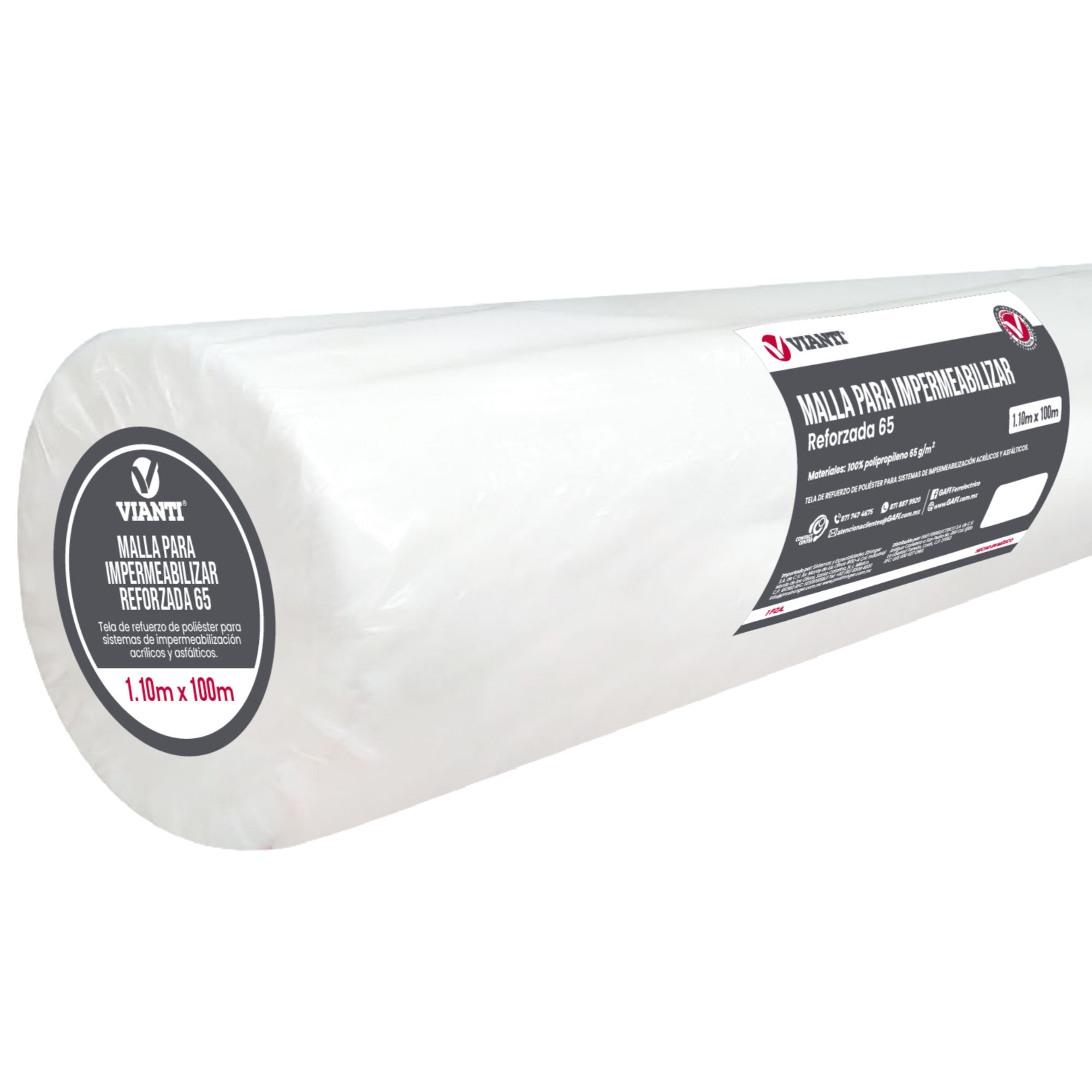 Malla para impermeabilizar reforzada 1.10 x 100mt PRO65