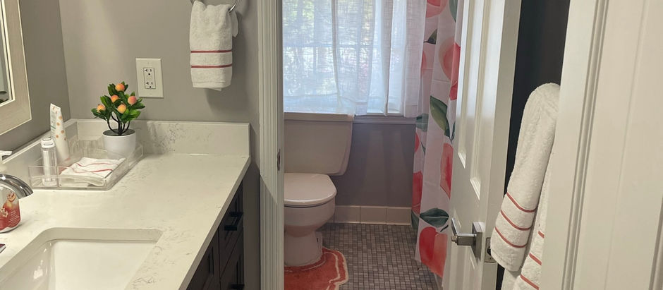 Peachy Clean Bathroom!