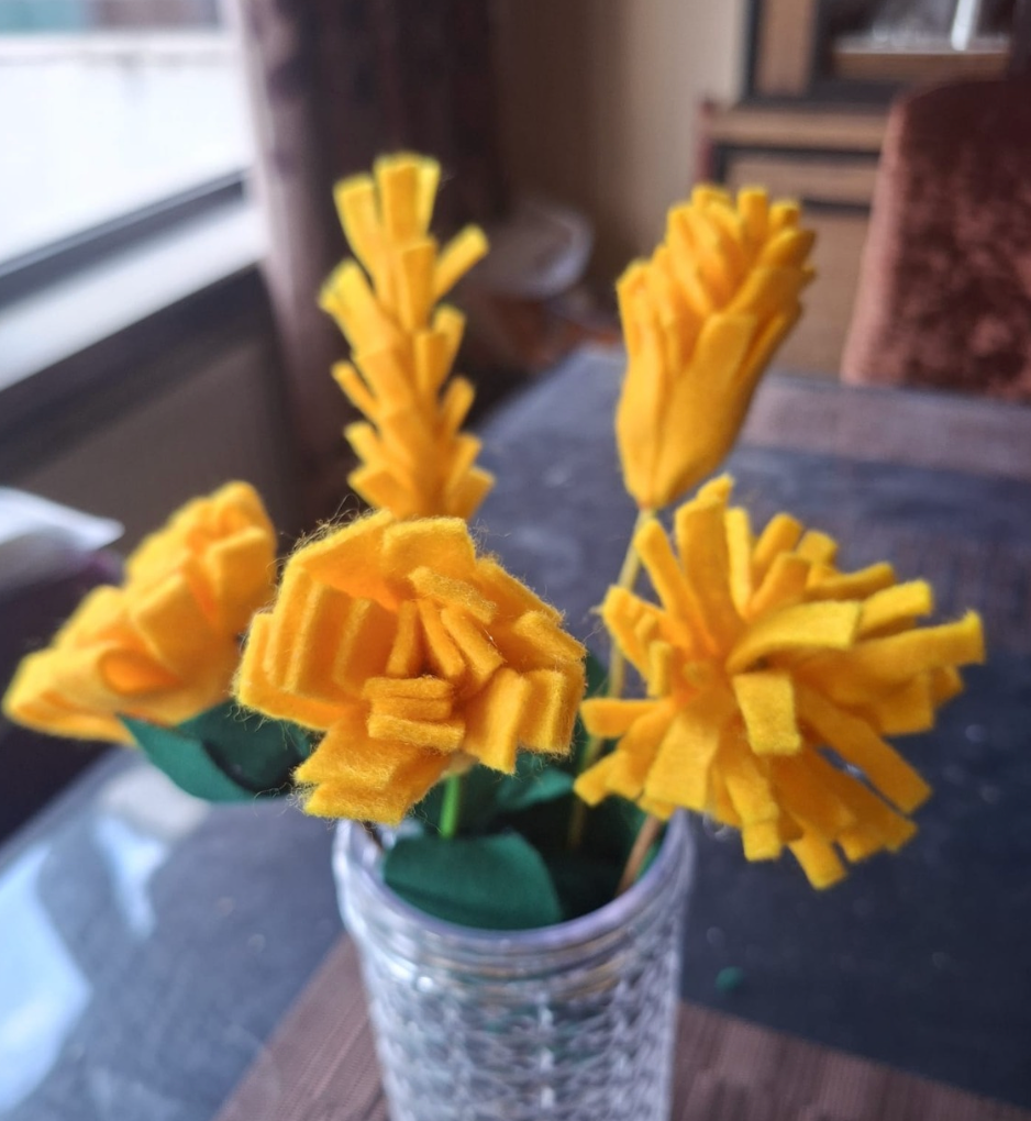 Workshop vilten bloemen