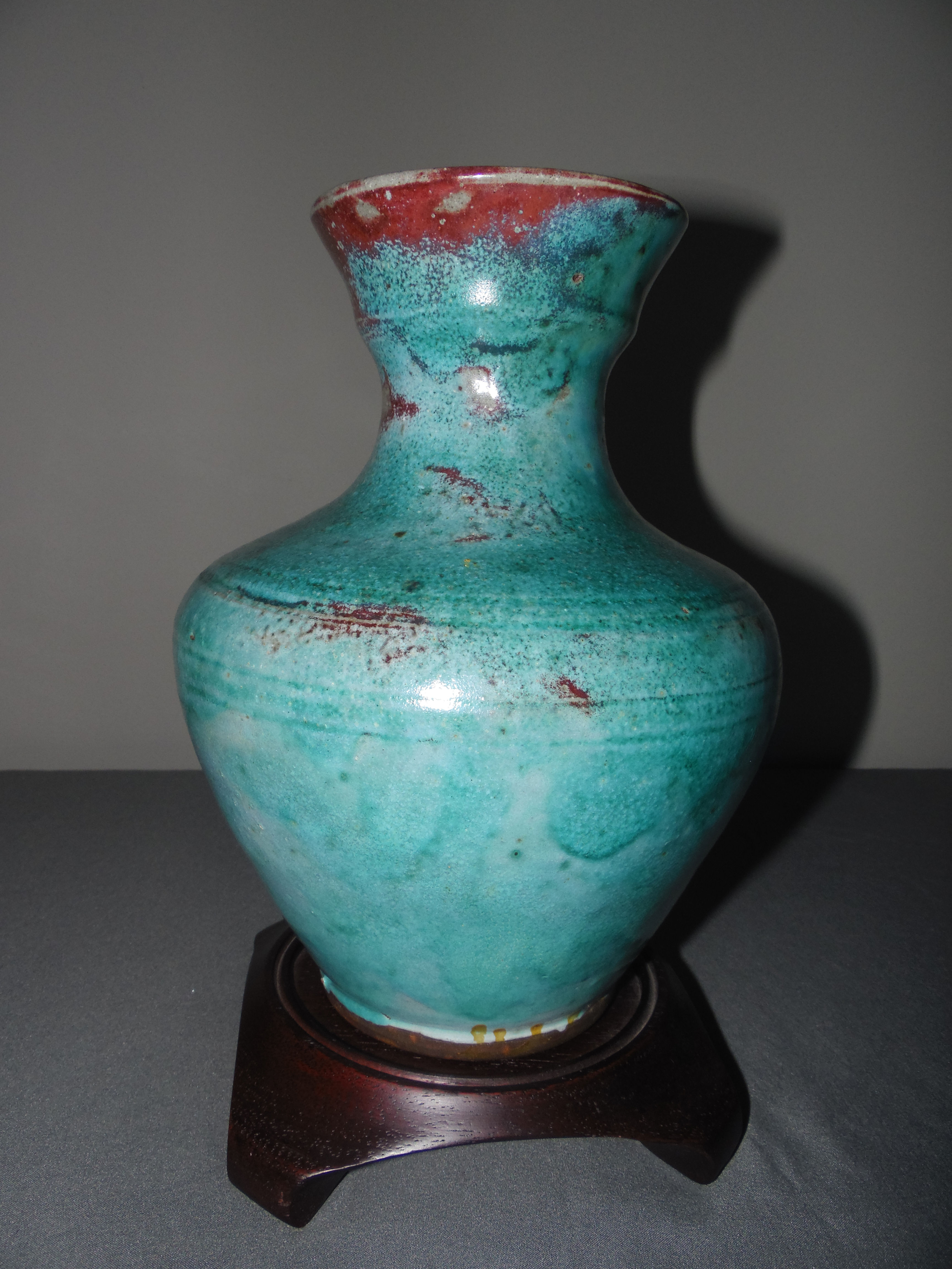 Jugtown Chinese Blue Tang Vase