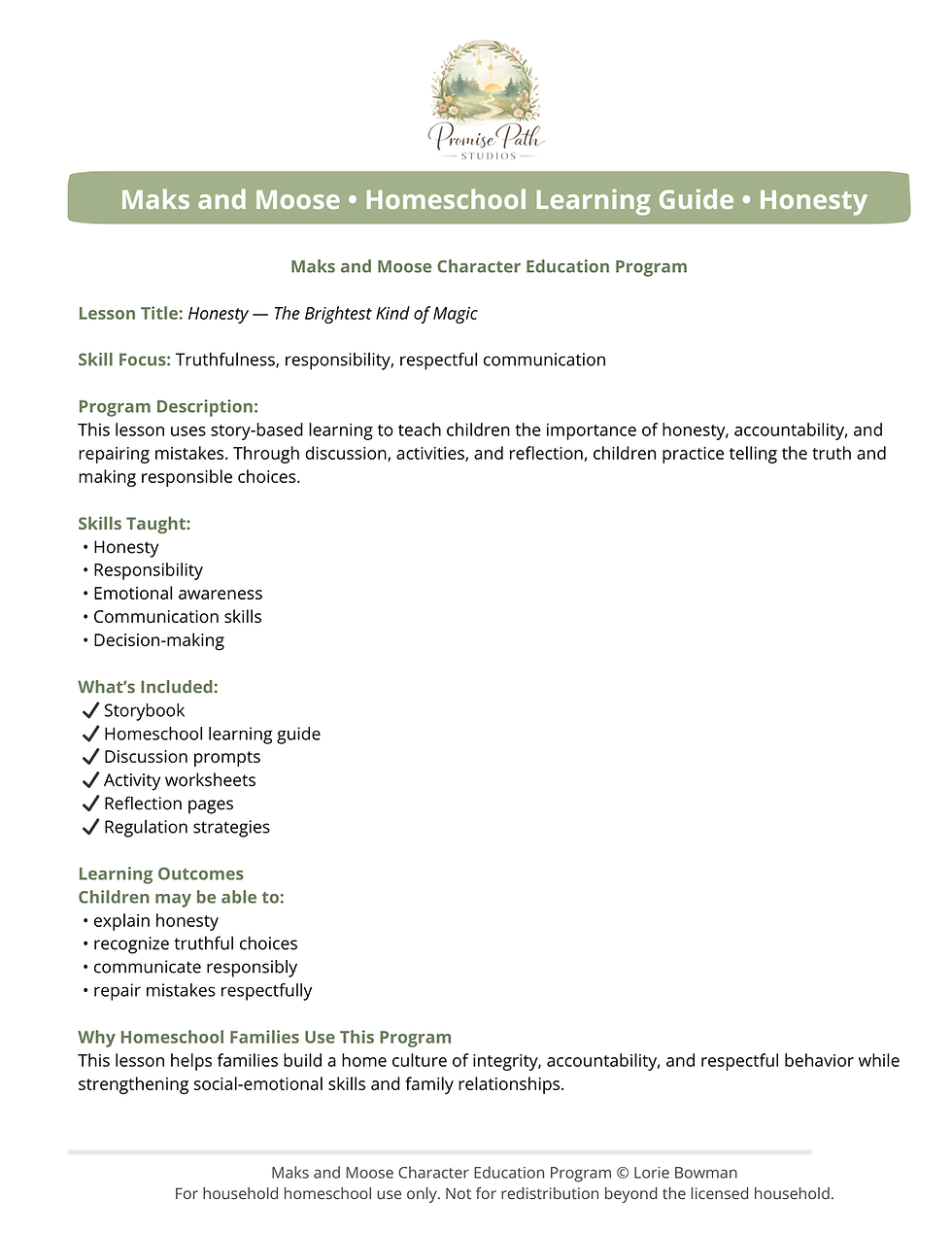 Thumbnail: Honesty Homeschool Learning Pack