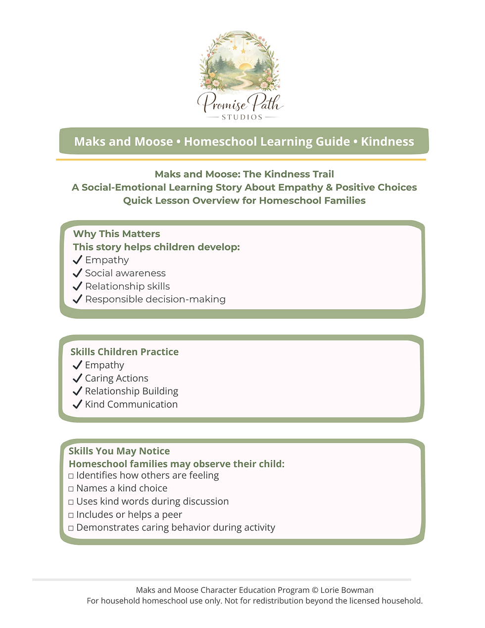 Thumbnail: Kindness Homeschool Learning Pack