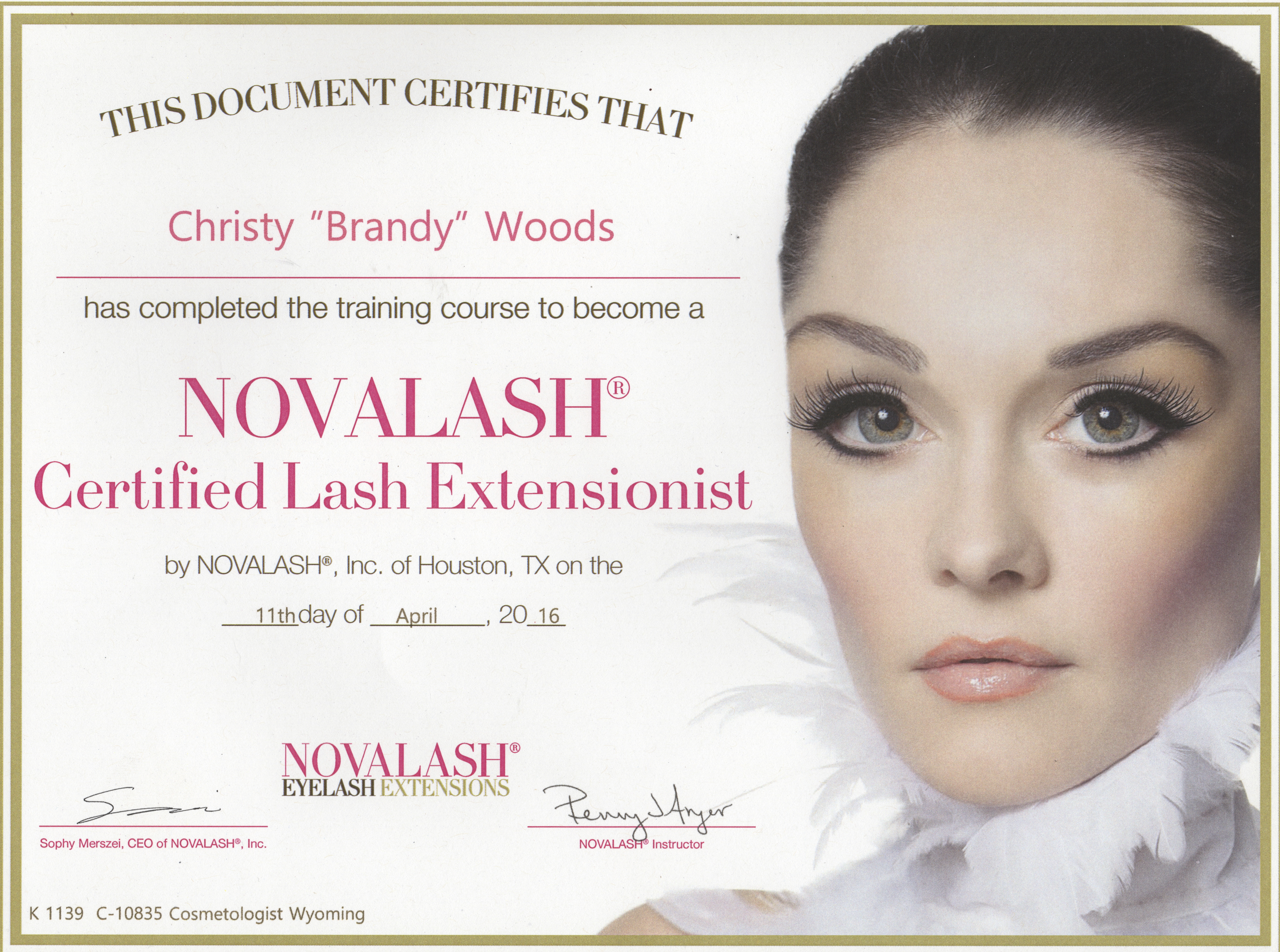 Novalash Certified