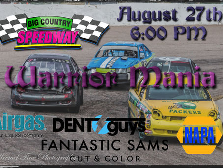 Big Country Speedway - Cheyenne Animal Shelter Night - Warrior Mania