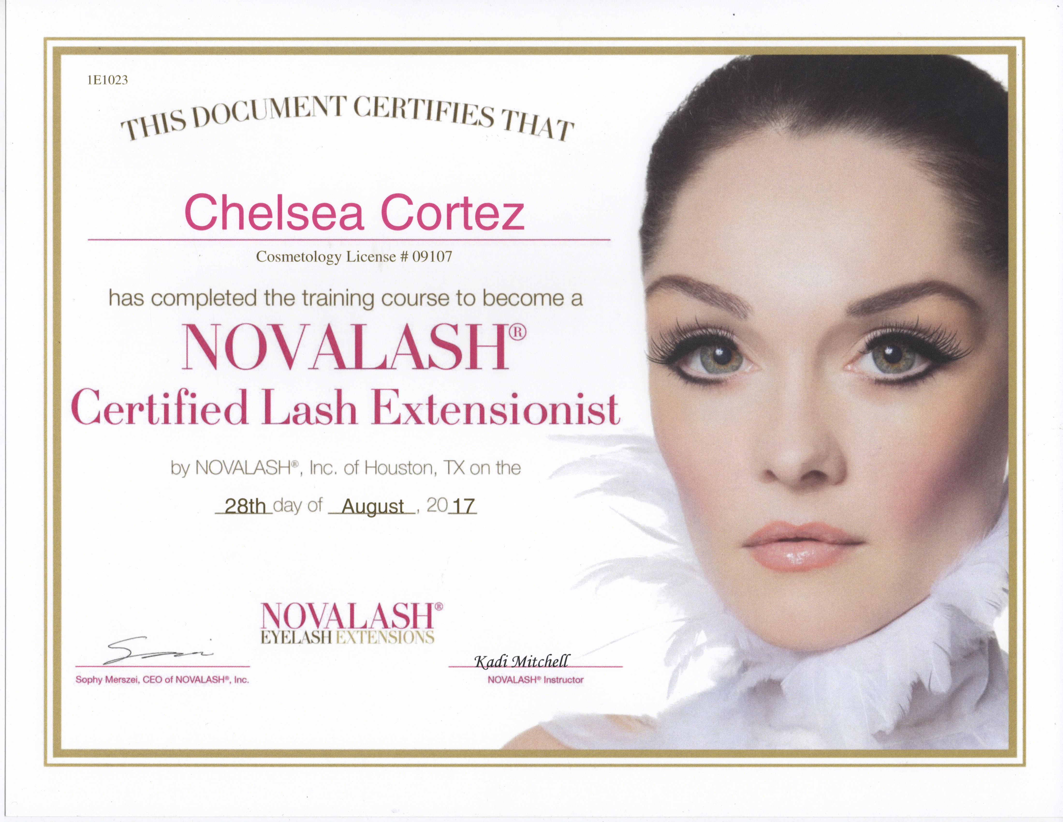 Novalash Certified