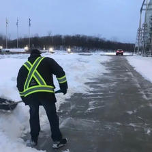Shovelling snow