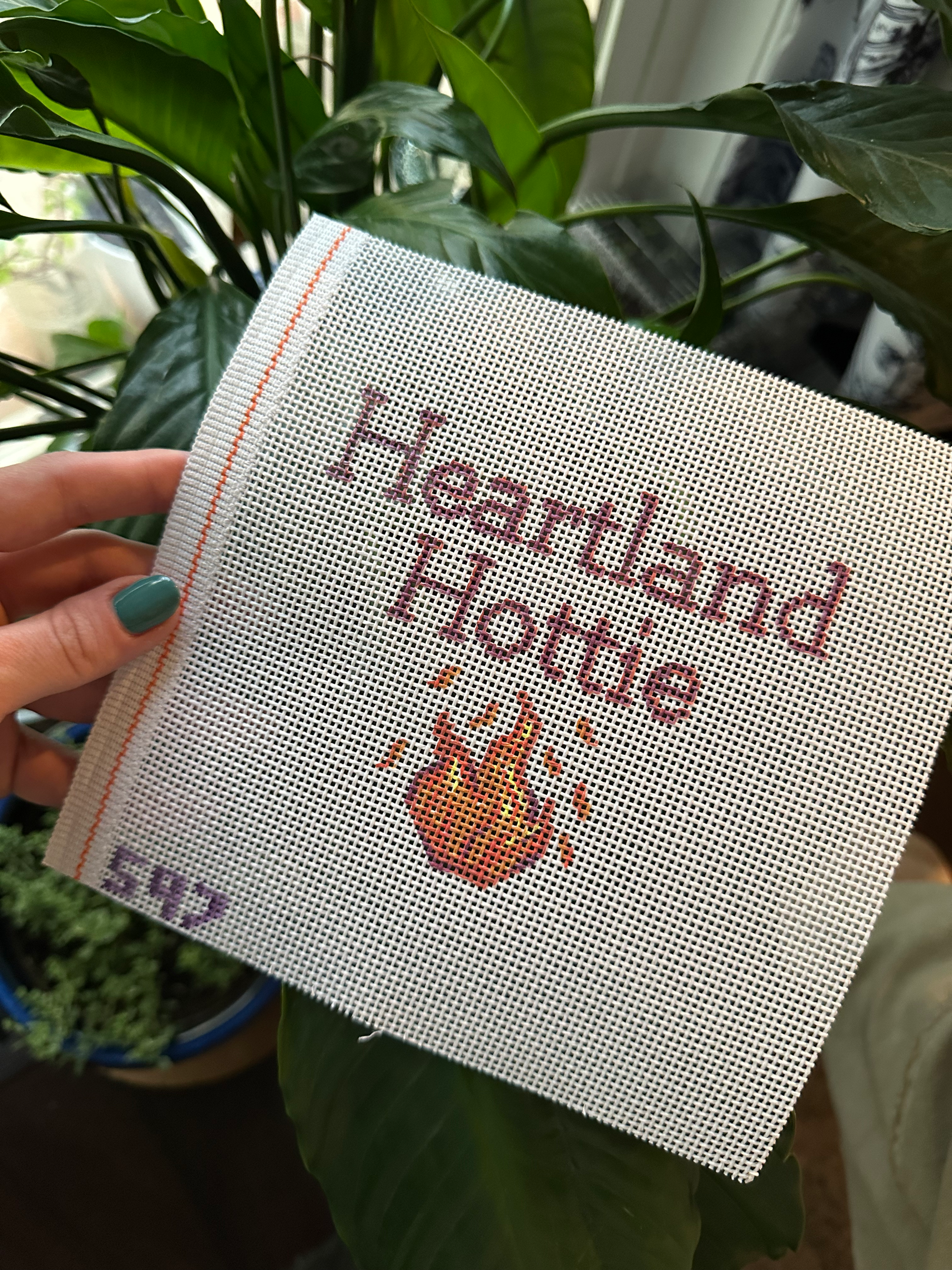 Heartland Hottie - Painted Needlepoint Canvas